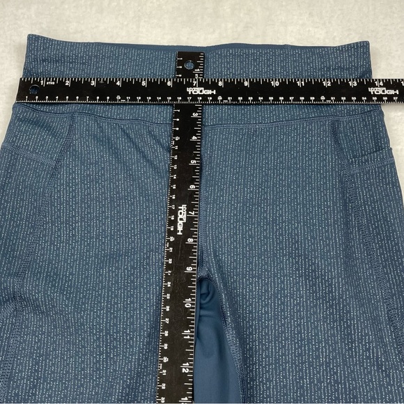 Sweaty Betty NWT The Zero Gravity Leggings 7/8 Length Beetle Blue Glitter Medium - Picture 4 of 13